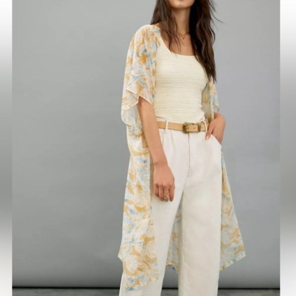 Anthropologie ANDERSEN & LAUTH marbelized kimono NWT